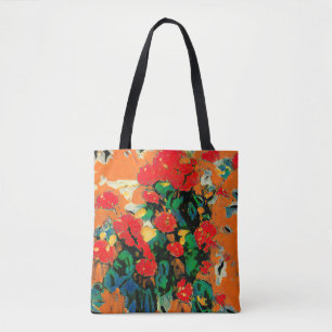Bolso De Tela Abstracción floral basada en las obras de Van Gogh