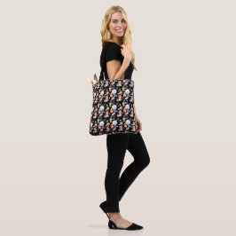 Bolso De Tela Abstracción moderna Patrón suave Doodle rosado Neg