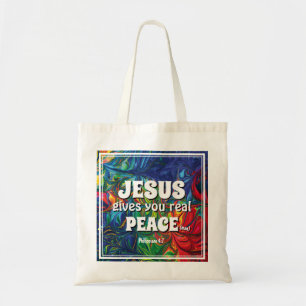 Bolso De Tela Abstraccto JESÚS TE DA PAZ VERDADERA