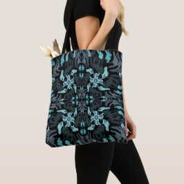 Bolso De Tela Abstract Aquatic Shaded Repeating Pattern Swirls