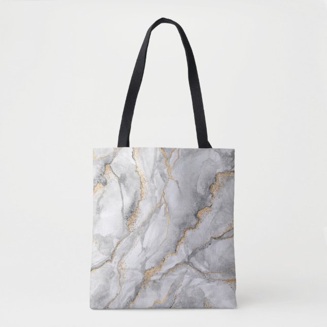 Bolso De Tela abstract background, creative texture of white mar (Anverso)