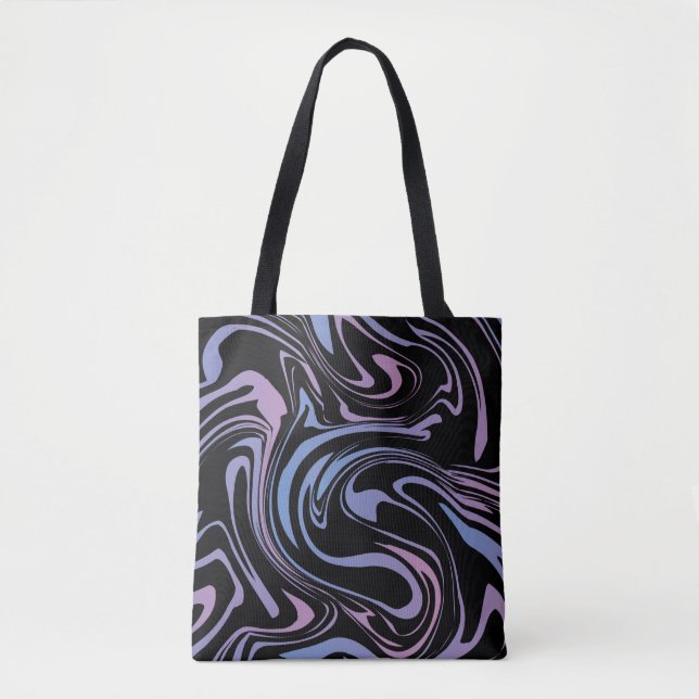 Bolso De Tela Abstract background. Liquid marble. Background flu (Anverso)