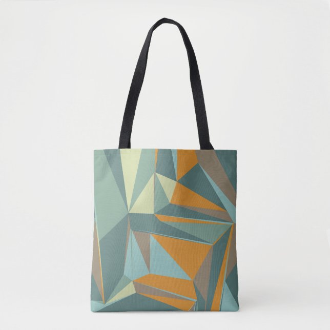 Bolso De Tela Abstract background with colorful trianglesabstrac (Anverso)