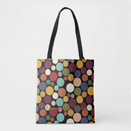 Bolso De Tela Abstract Circle Custom Message Gift Tote Bag