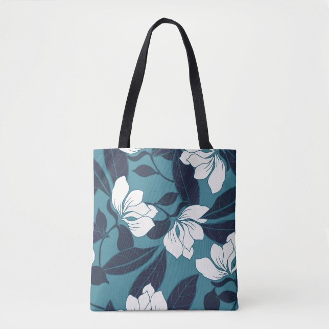 Bolso De Tela Abstract elegance pattern with floral background.  (Anverso)