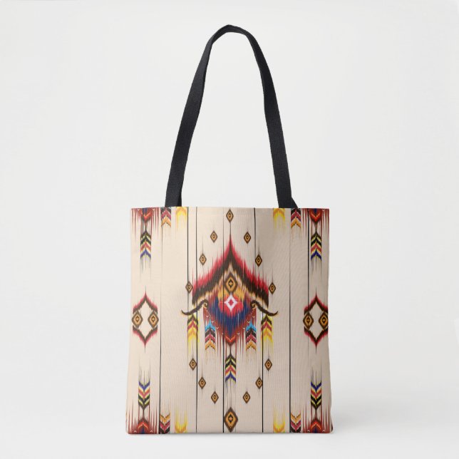 Bolso De Tela Abstract ethnic geometric pattern, Ikat geometric  (Anverso)