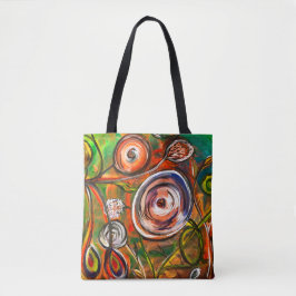 Bolso De Tela Abstract Flora