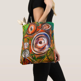 Bolso De Tela Abstract Flora