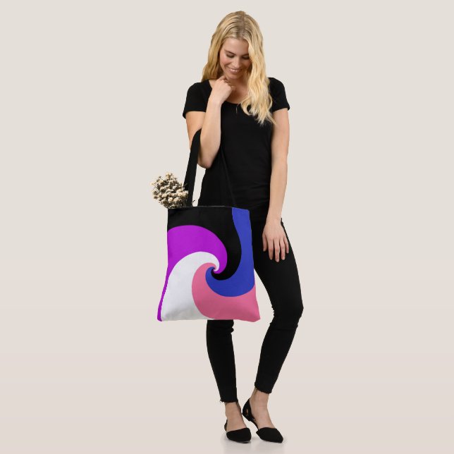 Bolso De Tela Abstract Genderfluid Pride Flag      (Puesto)