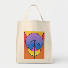 Bolso De Tela Abstract Geometric Circles Line Colorful