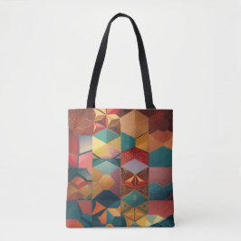Bolso De Tela Abstract Geometric Hexagon Pattern
