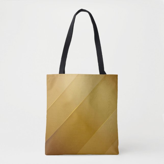 Bolso De Tela Abstract Gold Diagonal Layers Luxury Art (Anverso)