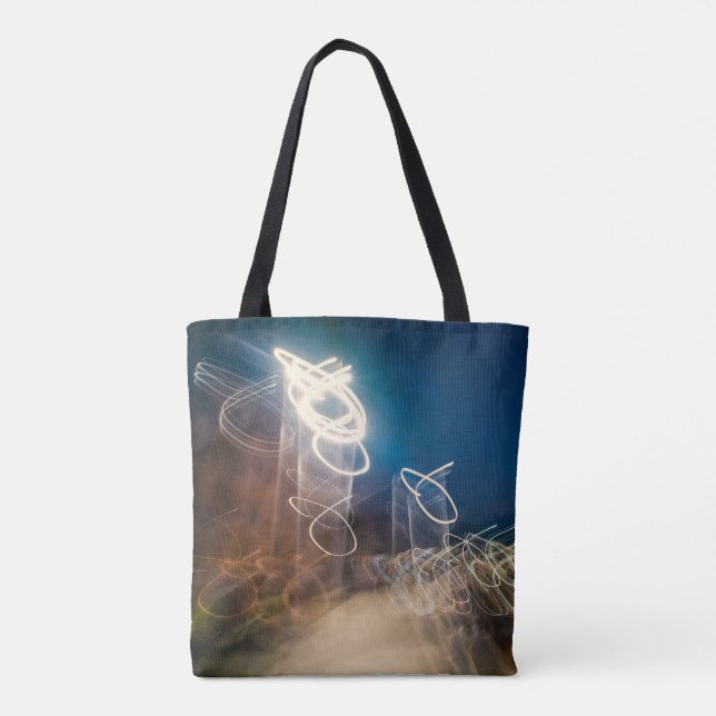 Bolso De Tela Abstract Intentional Camera Movement Night Light T (Reverso)