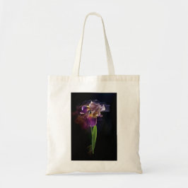 Bolso De Tela Abstract Iris Flower – Elegant Floral Art