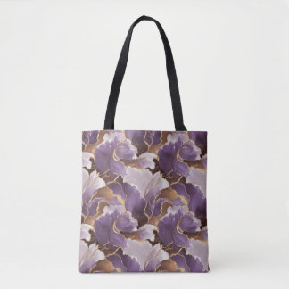 Bolso De Tela abstract lavender and gold