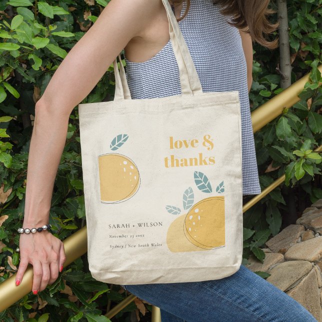 Bolso De Tela Abstract Lemon Fruity Boda audaz gracias (Subido por el creador)