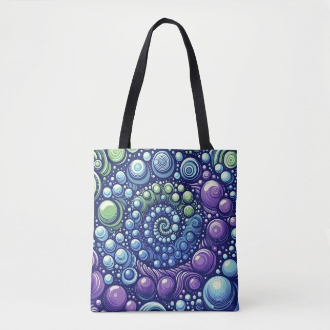 Bolso De Tela Abstract Lotsa Bubbles (Anverso)