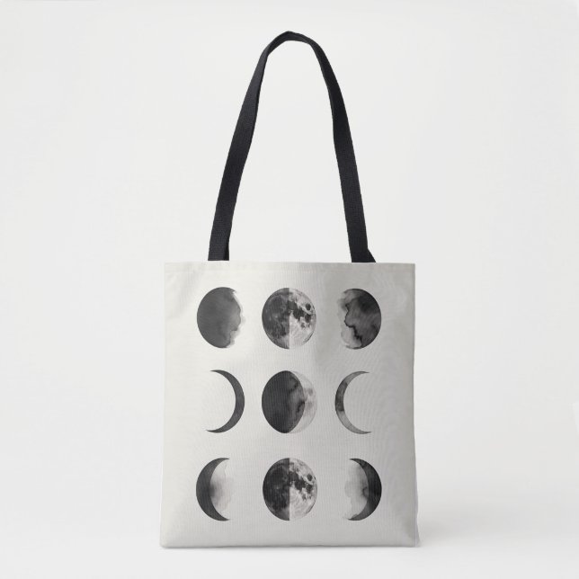 Bolso De Tela Abstract Moon Phases Wall Art Poster | Minimal Cel (Anverso)