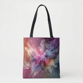 Bolso De Tela Abstract Old Rose Floral Cloud Landscape