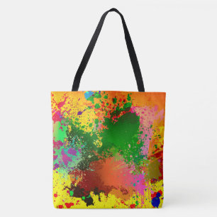 Bolso De Tela Abstract Paint Splatt
