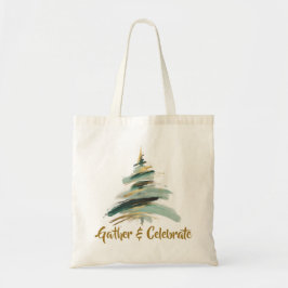 Bolso De Tela Abstract Painted Christmas Tree