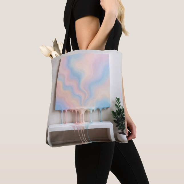 Bolso De Tela Abstract Painting Dripping on a Bench  (Detalle)