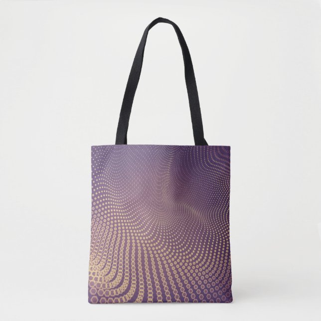 Bolso De Tela Abstract polygonal space low poly dark background  (Anverso)