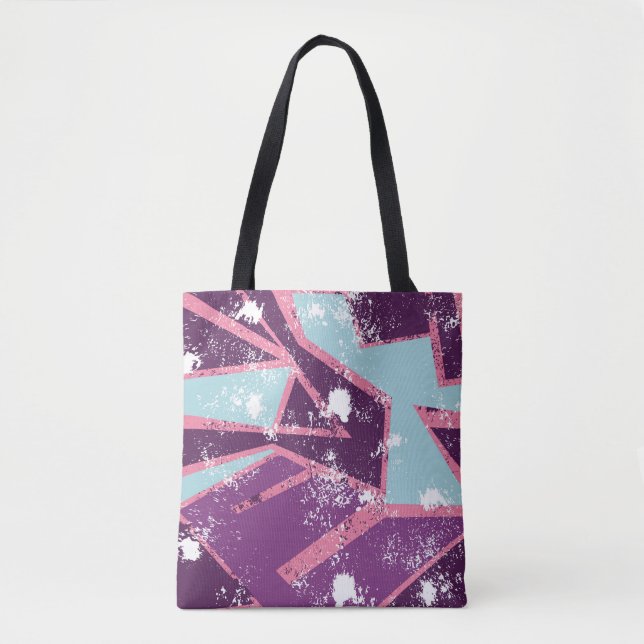 Bolso De Tela Abstract seamless geometric pattern. grunge urban  (Anverso)