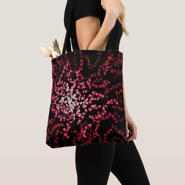 Bolso De Tela Abstract Splatter Dots Of Pinks And Reds Pattern (Detalle)