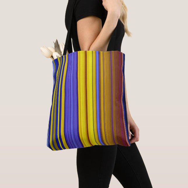 Bolso De Tela Abstract Stripes Design 1 (Detalle)