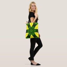 BOLSO DE TELA ABSTRACT YELLOW AND GREEN DRAWING. SAMER BRASIL. 3