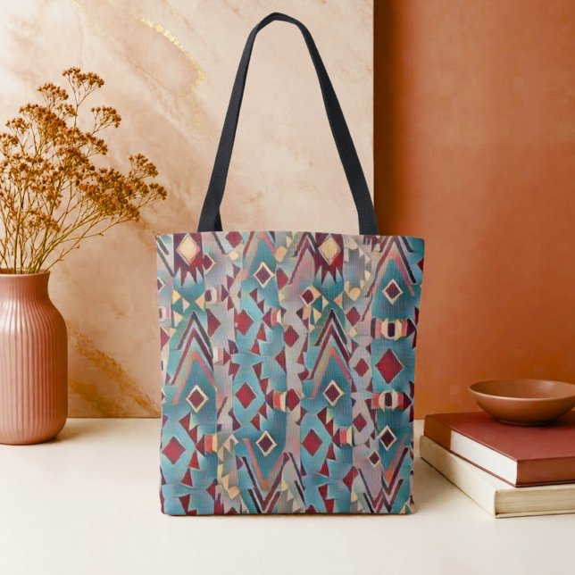 Bolso De Tela Abstracto Boho Azteca  (Subido por el creador)