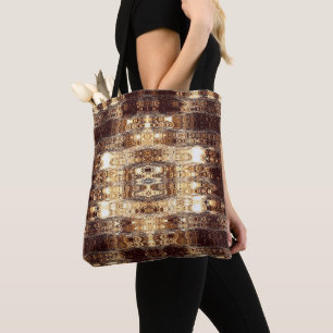 Bolso De Tela Abstracto de Brown profundo