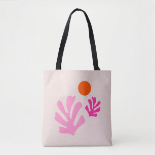 Bolso De Tela Abstracto deja sin efecto formas modernas Naranjas