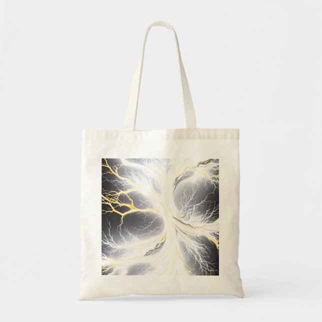 Bolso De Tela Abstracto del árbol de energía brillante Tote Bag (Frente)