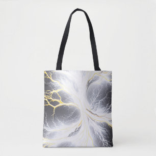 Bolso De Tela Abstracto del árbol de la energía brillante en la