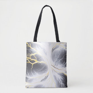 Bolso De Tela Abstracto del árbol de la energía brillante en la