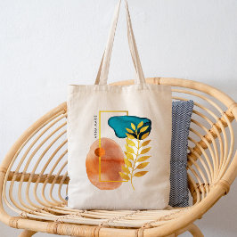 Bolso De Tela Abstracto Geométrico Moderno Minimalista de Mitad 