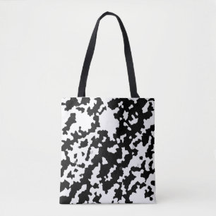 Bolso De Tela Abstracto irregular camo negro y blanco