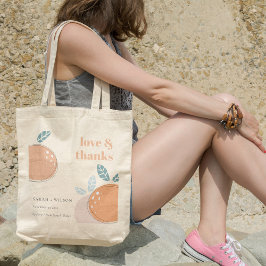 Bolso De Tela Abstracto Naranja Fruity Boda audaz Gracias