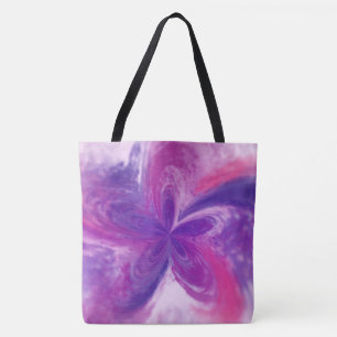 Bolso De Tela Abstracto Pintado Fantasía Flor acuarela