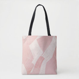 Bolso De Tela Abstracto Rosa Rubor Minimalista