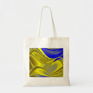 Bolso De Tela Abstrakt en oro - gelb blau