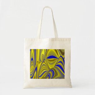 Bolso De Tela Abstrakt en oro - gelb blau