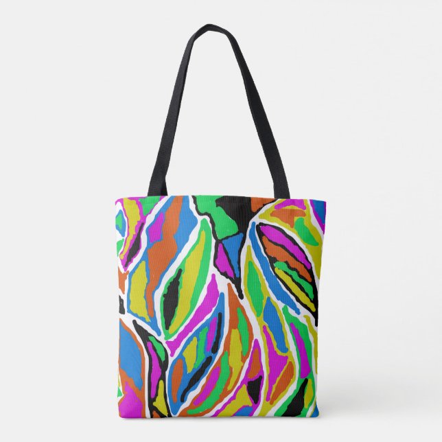 Bolso De Tela Abstrato Rústico (Reverso)