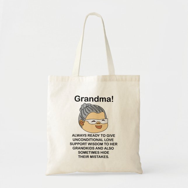 Bolso De Tela Abuela Abuela  (Frente)