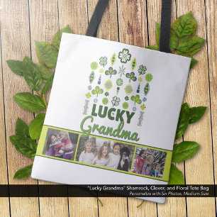 Bolso De Tela "Abuela afortunada" Foto de Shamrock Clover Floral