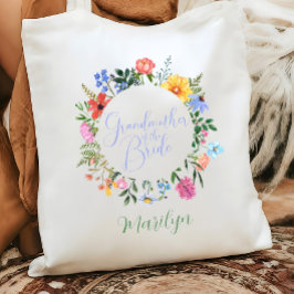 Bolso De Tela Abuela de flor silvestre del Boda de novia