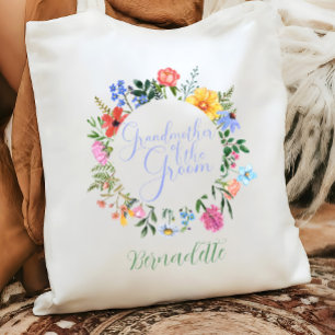Bolso De Tela Abuela de flor silvestre del Boda Groom
