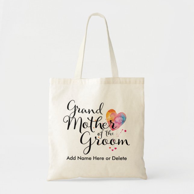 Bolso De Tela Abuela de la acuarela del tote del presupuesto del (Frente)